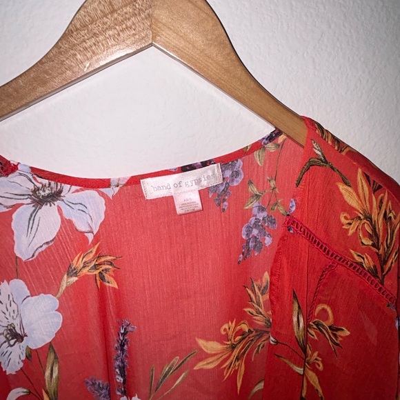 Band of Gypsies Red floral kimono xs/s - Picture 3 of 8